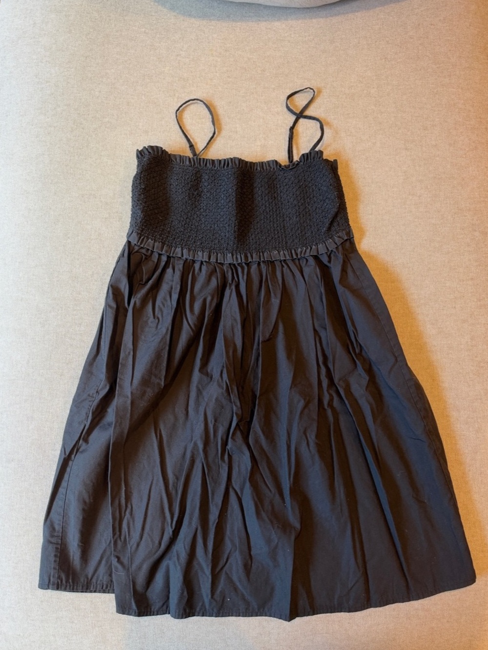 Sunday Best Mini Smocked Dress in Black Size Small